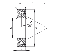 ǽ|S 7603025-2RS-TVP, 򣬽| a = 60㣬ƹɂ(c)ܷ