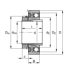 {(dio)S 2212-K-2RS-TVH-C3 + H312, (j) DIN 630  DIN 5415 (bio)(zhn)Ҫߴ, F׺;oɂ(c)ܷ