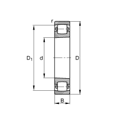 ΝLS 20232-K-MB-C3, (j) DIN 635-1 ˜ʵҪߴ, FףF 1:12