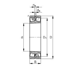 {ĝLS 24184-B-K30, (j) DIN 635-2 ˜ʵҪߴ, FF 1:30