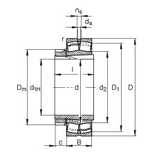 {ĝLS 22316-E1-K-T41A + H2316, (j) DIN 635-2 ˜ʵҪߴ, F׺;o